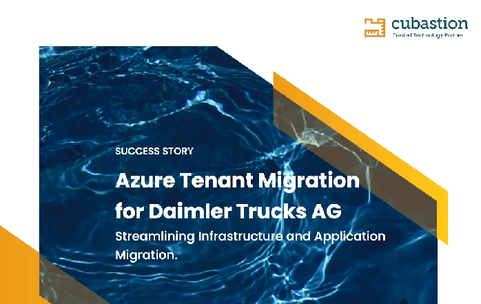 Azure Tenant Migration for Daimler Trucks AG